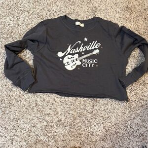 Altar'd State Nashville Music City Long Sleeve crop top